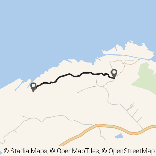 Map of Hell Hole via Malin Head route in British Isles