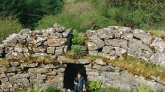 The remains of Caisteal Grugaig broch.