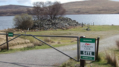 Rubble remains of the Broch at Grummor.