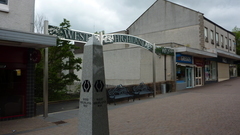 Signs marking the start of the West Highland Way.